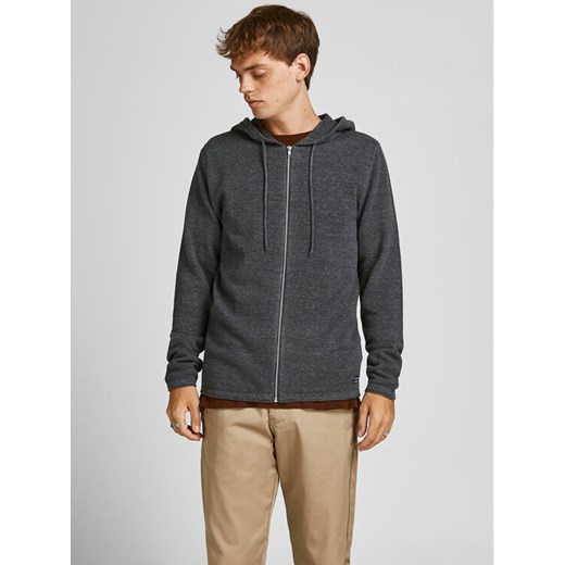 Jack&Jones Kardigan Hill 12190154 Szary Regular Fit ze sklepu MODIVO w kategorii Swetry męskie - zdjęcie 182630949