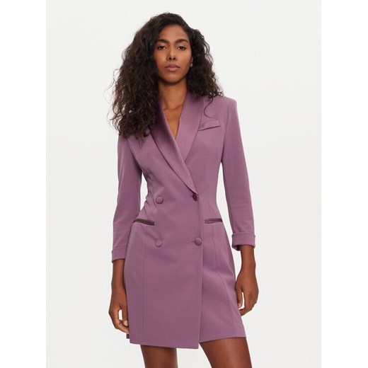 Imperial Sukienka koktajlowa AFAXIAW Fioletowy Slim Fit ze sklepu MODIVO w kategorii Sukienki - zdjęcie 182631016