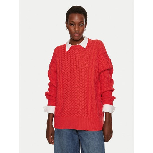 STAUD Sweter Tracy R24P3117CA Czerwony Oversize ze sklepu MODIVO w kategorii Swetry damskie - zdjęcie 182631137