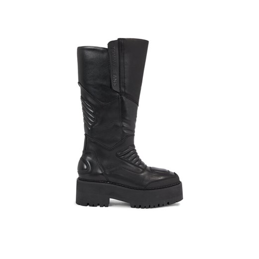 Tommy Jeans Kozaki Tjw Long Shaft Biker EN0EN02376 Czarny ze sklepu MODIVO w kategorii Kozaki damskie - zdjęcie 182631205