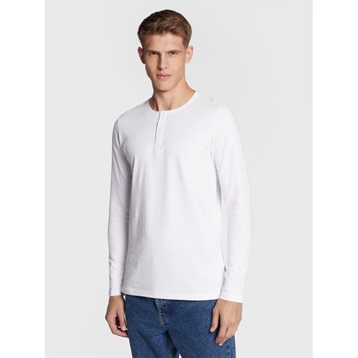 Solid Longsleeve 21106135 Biały Regular Fit ze sklepu MODIVO w kategorii T-shirty męskie - zdjęcie 182631208