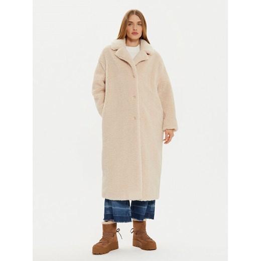 Guess Futro New Alina W3BL86 WF2C2 Beżowy Regular Fit ze sklepu MODIVO w kategorii Futra damskie - zdjęcie 182631236