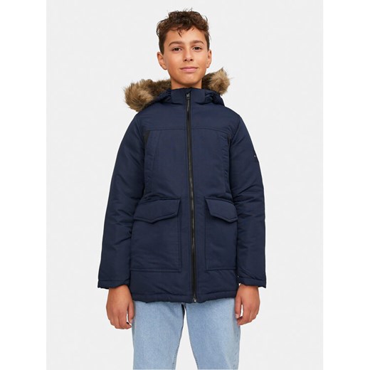 Jack&Jones Junior Kurtka zimowa Craft 12212522 Granatowy Regular Fit ze sklepu MODIVO w kategorii Kurtki chłopięce - zdjęcie 182631247