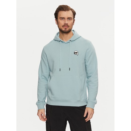 KARL LAGERFELD Bluza 705711 551900 Błękitny Regular Fit ze sklepu MODIVO w kategorii Bluzy męskie - zdjęcie 182631258