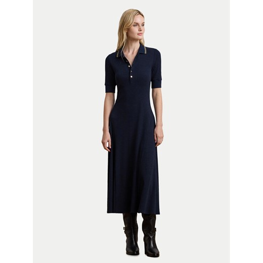 LAUREN RALPH LAUREN Sukienka codzienna 200957638001 Granatowy Slim Fit ze sklepu MODIVO w kategorii Sukienki - zdjęcie 182631305