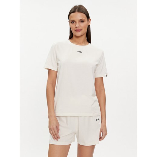 Boss T-Shirt 50510322 Écru Regular Fit ze sklepu MODIVO w kategorii Bluzki damskie - zdjęcie 182631368