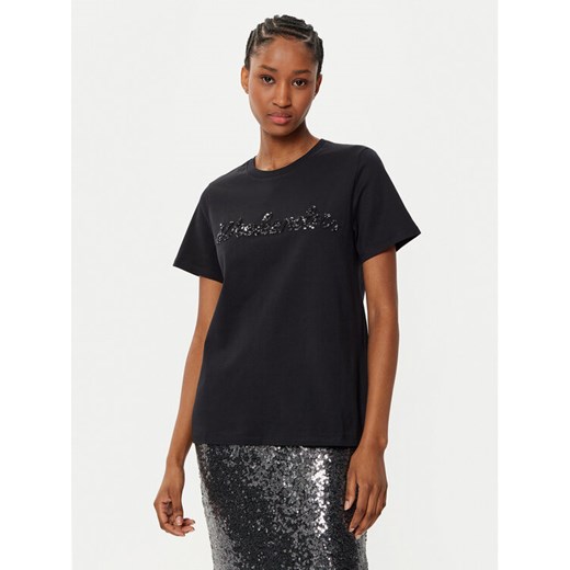 Weekend Max Mara T-Shirt Vello 2515971051 Czarny Regular Fit ze sklepu MODIVO w kategorii Bluzki damskie - zdjęcie 182631398