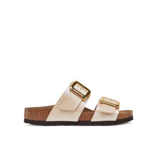 Birkenstock Klapki Sydney Cushion Buckle 1029492 Écru ze sklepu MODIVO w kategorii Klapki damskie - zdjęcie 182631399