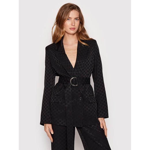 KARL LAGERFELD Marynarka Monogram 221W1405 Czarny Regular Fit ze sklepu MODIVO w kategorii Marynarki damskie - zdjęcie 182631425