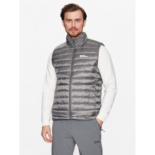 Jack Wolfskin Kamizelka Pack & Go Down 1207011 Szary Regular Fit ze sklepu MODIVO w kategorii Kamizelki męskie - zdjęcie 182631469