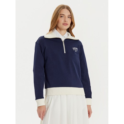 Gant Bluza 4201243 Granatowy Loose Fit ze sklepu MODIVO w kategorii Bluzy damskie - zdjęcie 182631586