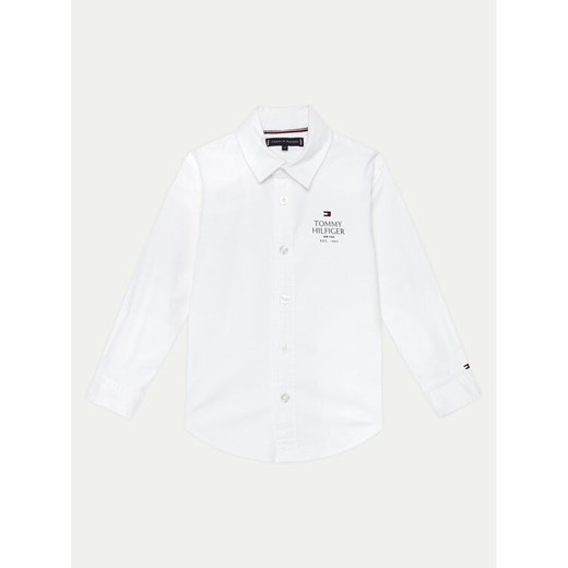 Tommy Hilfiger Koszula KB0KB09265 M Biały Regular Fit ze sklepu MODIVO w kategorii Koszule chłopięce - zdjęcie 182631607