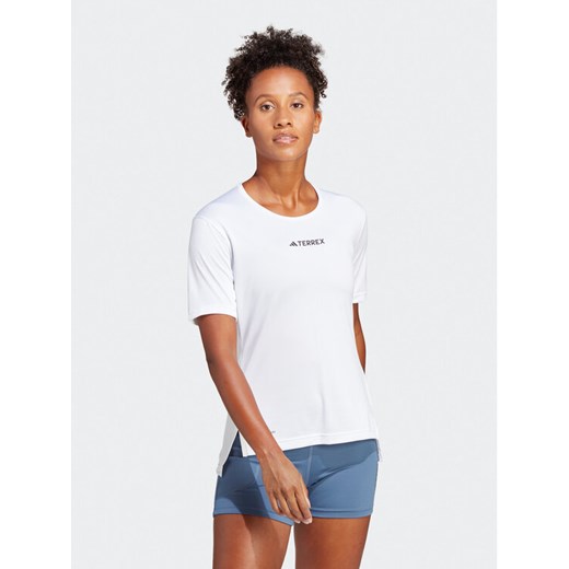 adidas Koszulka techniczna Terrex Multi T-Shirt HM4040 Biały Regular Fit ze sklepu MODIVO w kategorii Bluzki damskie - zdjęcie 182631667