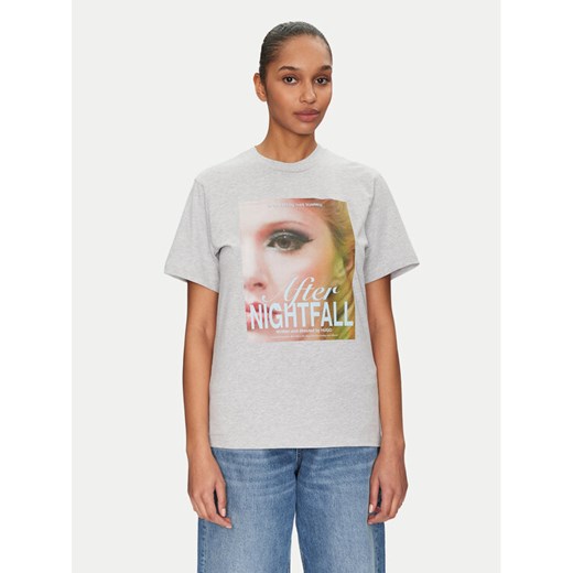 HUGO T-Shirt Vintage 50534545 Szary Boxy Fit ze sklepu MODIVO w kategorii Bluzki damskie - zdjęcie 182631766