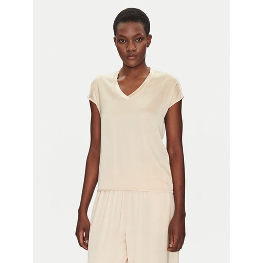 ViCOLO Bluzka TD0009 Beżowy Relaxed Fit ze sklepu MODIVO w kategorii Bluzki damskie - zdjęcie 182631855