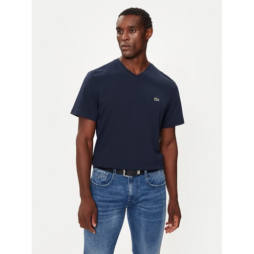 Lacoste T-Shirt TH5077 Granatowy Regular Fit ze sklepu MODIVO w kategorii T-shirty męskie - zdjęcie 182631865