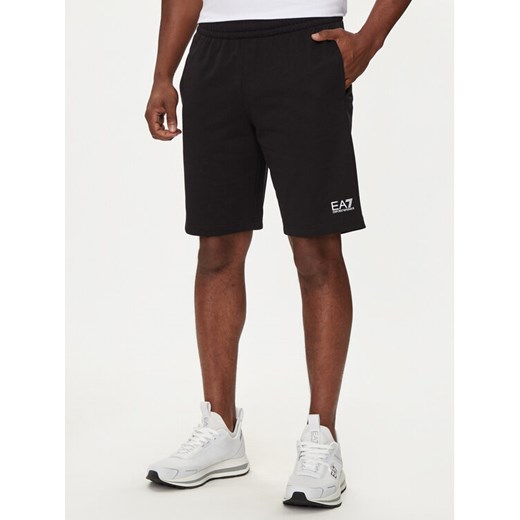 EA7 Emporio Armani Szorty sportowe 8NPS65 PJVRZ 1200 Czarny Regular Fit ze sklepu MODIVO w kategorii Spodenki męskie - zdjęcie 182631916