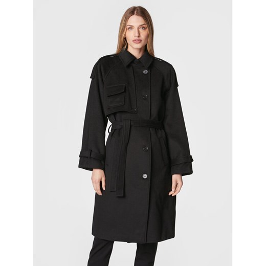 Bruuns Bazaar Płaszcz przejściowy Catarina BBW3009 Czarny Regular Fit ze sklepu MODIVO w kategorii Płaszcze damskie - zdjęcie 182631929