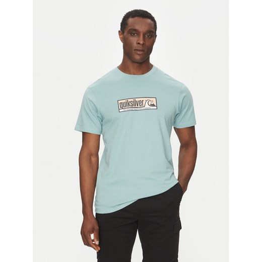 Quiksilver T-Shirt EQYZT08040 Turkusowy Regular Fit ze sklepu MODIVO w kategorii T-shirty męskie - zdjęcie 182632027