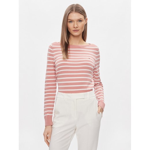 Tommy Hilfiger Sweter WW0WW40099 Różowy Regular Fit ze sklepu MODIVO w kategorii Swetry damskie - zdjęcie 182632048