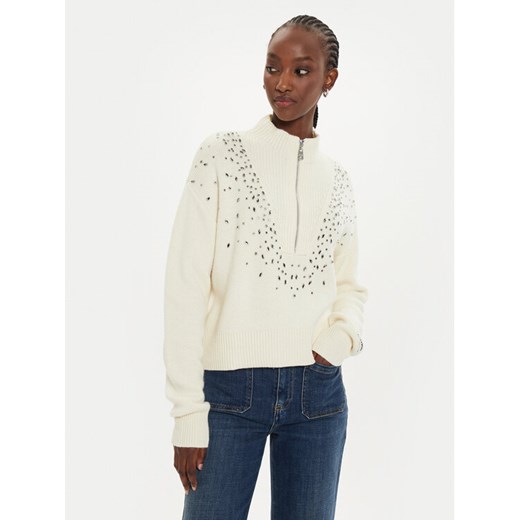 Pinko Sweter Bombay Maglia 104324 A27A Écru Regular Fit ze sklepu MODIVO w kategorii Swetry damskie - zdjęcie 182632085