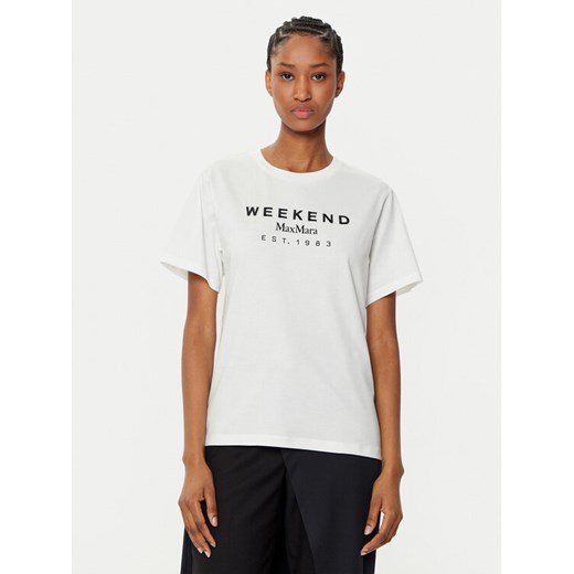 Weekend Max Mara T-Shirt Cabina 2515971041 Biały Regular Fit ze sklepu MODIVO w kategorii Bluzki damskie - zdjęcie 182632209