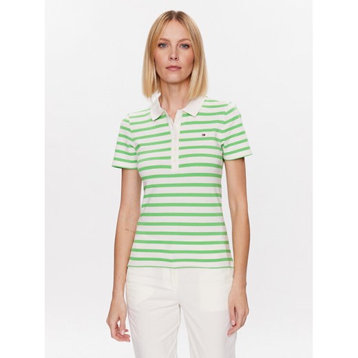 Tommy Hilfiger Polo 1985 WW0WW39530 Zielony Slim Fit Tommy Hilfiger XXS MODIVO