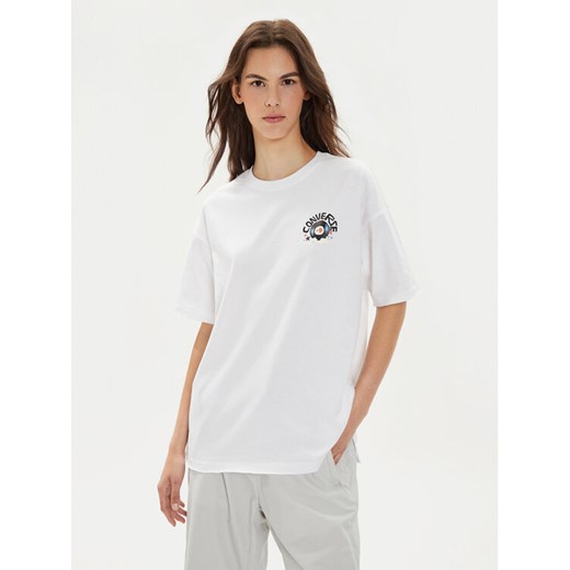 Converse T-Shirt W Festival Music Girl Tee 10026373-A03 Biały Regular Fit ze sklepu MODIVO w kategorii Bluzki damskie - zdjęcie 182632339