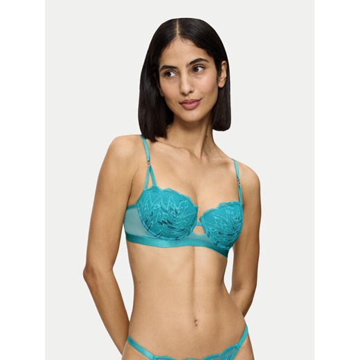 Triumph Biustonosz balkonetka Crazy Stupid Love 10222359 Niebieski ze sklepu MODIVO w kategorii Biustonosze - zdjęcie 182632405