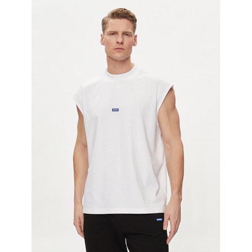 Hugo Tank top Navertz 50509773 Biały Regular Fit ze sklepu MODIVO w kategorii T-shirty męskie - zdjęcie 182632506