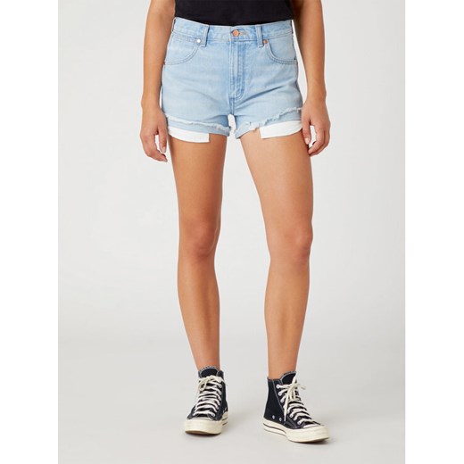 Wrangler Szorty jeansowe W23K73171 112332346 Błękitny Regular Fit ze sklepu MODIVO w kategorii Szorty - zdjęcie 182632558