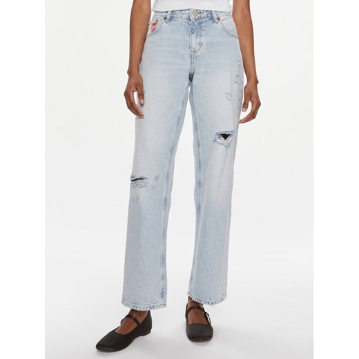 Tommy Jeans Jeansy Sophie DW0DW18111 Niebieski Straight Fit ze sklepu MODIVO w kategorii Jeansy damskie - zdjęcie 182632579