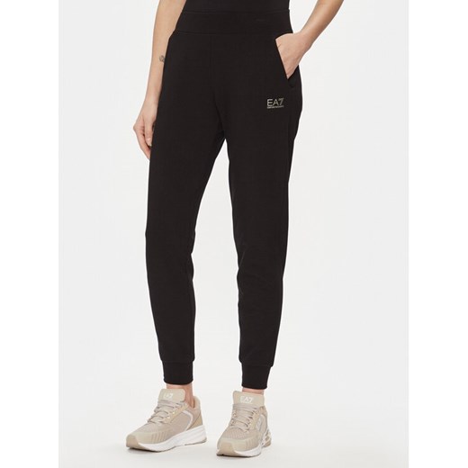 EA7 Emporio Armani Spodnie dresowe 8NTP85 TJTXZ 0200 Czarny Regular Fit ze sklepu MODIVO w kategorii Spodnie damskie - zdjęcie 182632606