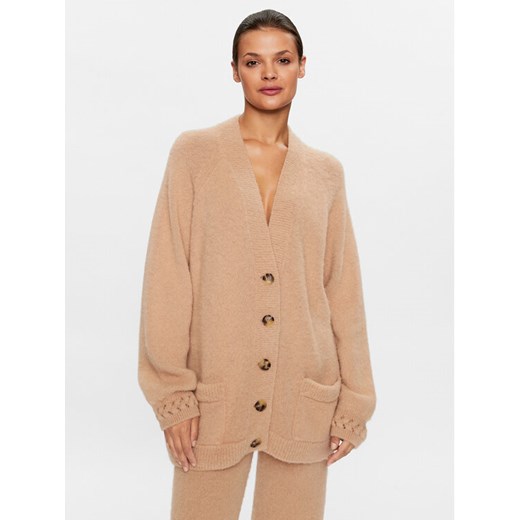 La Perla Kardigan 0056190 Beżowy Relaxed Fit ze sklepu MODIVO w kategorii Swetry damskie - zdjęcie 182632635