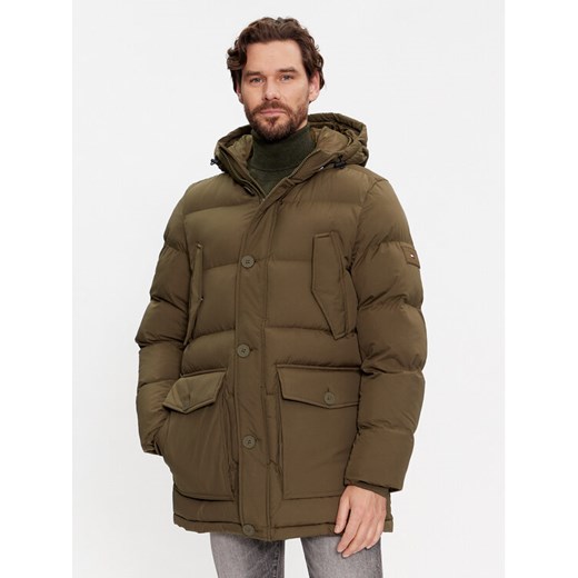 Tommy Hilfiger Kurtka zimowa Essential Rockie MW0MW33961 Khaki Regular Fit ze sklepu MODIVO w kategorii Kurtki męskie - zdjęcie 182632636