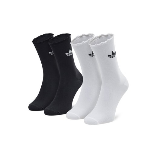 adidas Zestaw 2 par wysokich skarpet unisex Ruffle Crw 2Pp HC9532 Czarny ze sklepu MODIVO w kategorii Skarpetki damskie - zdjęcie 182632825