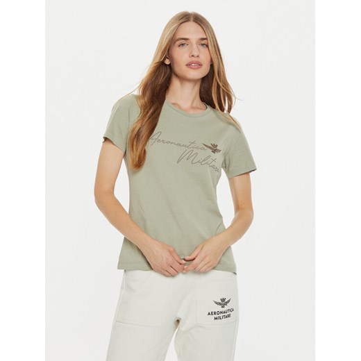 Aeronautica Militare T-Shirt 242TS2354DJ638 Zielony Regular Fit Aeronautica Militare XS MODIVO