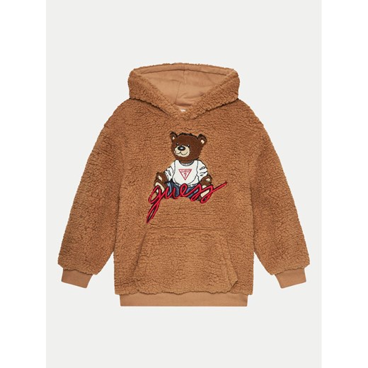 Guess Bluza H4BJ08 WGIQ0 Beżowy Regular Fit ze sklepu MODIVO w kategorii Bluzy chłopięce - zdjęcie 182632887
