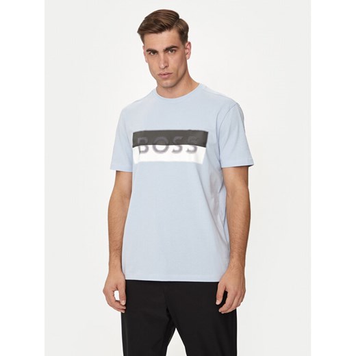 Boss T-Shirt Tee 9 50512998 Niebieski Regular Fit ze sklepu MODIVO w kategorii T-shirty męskie - zdjęcie 182632987