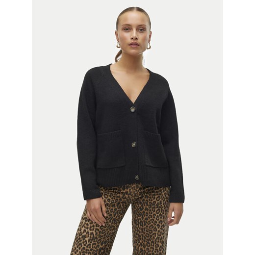 Vero Moda Kardigan Boom 10320457 Czarny Loose Fit ze sklepu MODIVO w kategorii Swetry damskie - zdjęcie 182633016