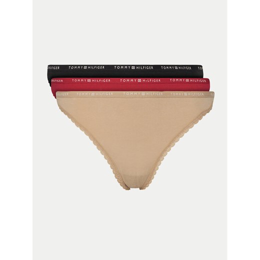 Tommy Hilfiger Komplet 3 par stringów UW0UW05954 Kolorowy ze sklepu MODIVO w kategorii Majtki damskie - zdjęcie 182633035
