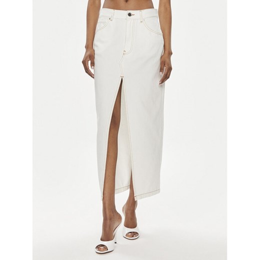 Pinko Spódnica jeansowa Riders 103628 A1VD Biały Regular Fit ze sklepu MODIVO w kategorii Spódnice - zdjęcie 182633045