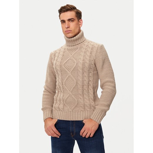 Bomboogie Golf MM8796TKAW4 Beżowy Regular Fit ze sklepu MODIVO w kategorii Swetry męskie - zdjęcie 182633198