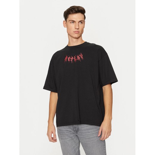 REPLAY T-Shirt M6878 .000.2660 Czarny Regular Fit ze sklepu MODIVO w kategorii T-shirty męskie - zdjęcie 182633297
