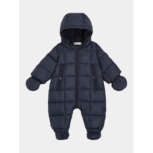 Tommy Hilfiger Dres Baby Monotype Tape Ski Suit Niebieski ze sklepu MODIVO w kategorii Kombinezony dziewczęce - zdjęcie 182633355