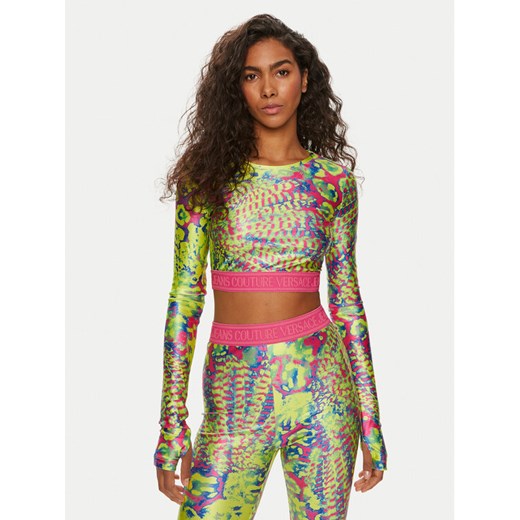 Versace Jeans Couture Bluzka 76HAH218 Kolorowy Slim Fit ze sklepu MODIVO w kategorii Bluzki damskie - zdjęcie 182633395