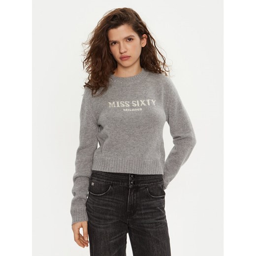 Miss Sixty Sweter 6L4RJ4360000 Szary Regular Fit ze sklepu MODIVO w kategorii Swetry damskie - zdjęcie 182633415