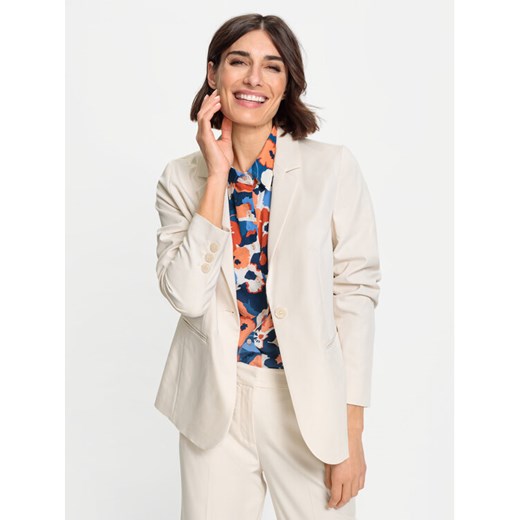 Olsen Marynarka 15001420 Écru Regular Fit ze sklepu MODIVO w kategorii Marynarki damskie - zdjęcie 182633456