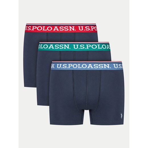 U.S. Polo Assn. Komplet 3 par bokserek MUP4078 Granatowy ze sklepu MODIVO w kategorii Majtki męskie - zdjęcie 182633485