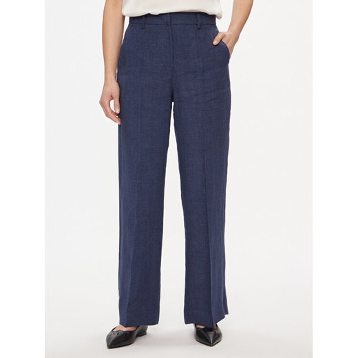 Weekend Max Mara Spodnie materiałowe Malizia 2415131022 Granatowy Regular Fit ze sklepu MODIVO w kategorii Spodnie damskie - zdjęcie 182633496